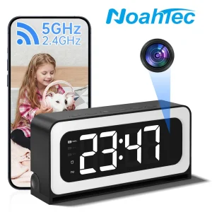 1080P Alarm Clock, Mini Camera Wifi Control